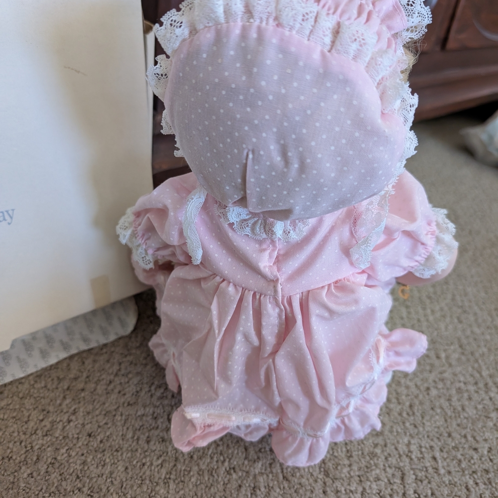 Pink Porcelain Doll with Lace Dress - Picture 7 of 9